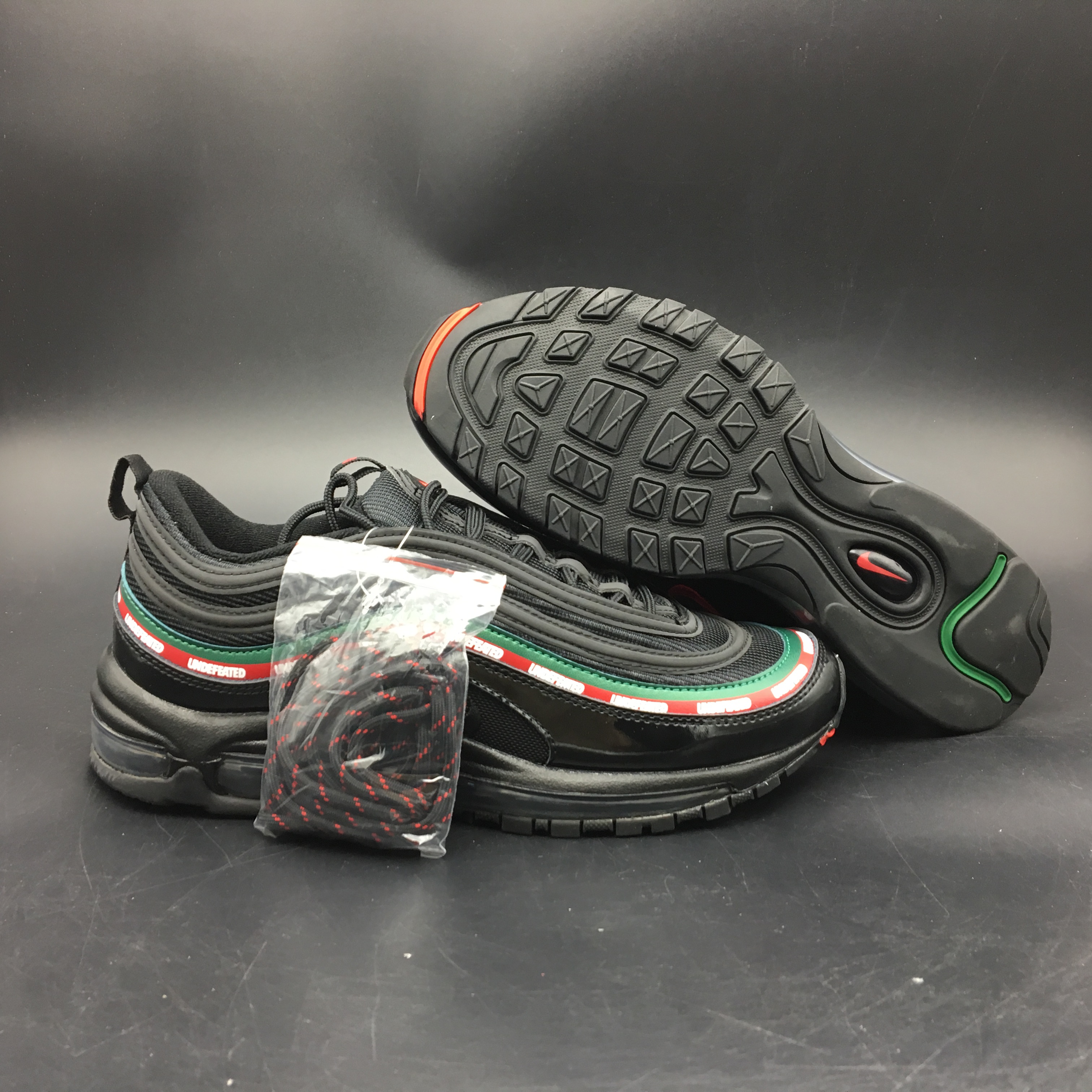 2017 Men Undefeated x Nike Air Max 97 Black Colorful - Click Image to Close